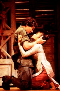 Joanna Ampil also played Kim in West End’s Miss Saigon opposite Peter Cousens’ Chris. Photo by Michael Le Poer Trench.
