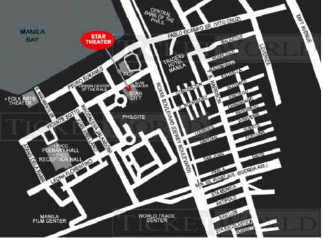 Map of Star Theater (Hairspray Manila)